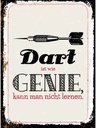 Holzschild 40x30 cm Dart Genie kann man nicht lernen Sport Hobby