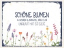 Holzschild 30x40 cm schöne Blumen wachsen langsam Dekoration