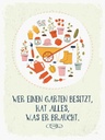 Holzschild 40x30 cm Wer Garten besitzt hat alles Geschenk
