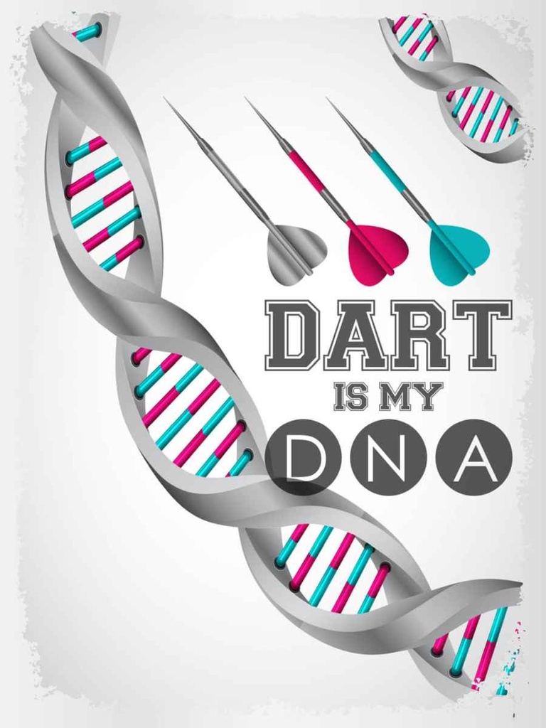 Holzschild 40x30 cm Sportart Dart is my DNA Sport Hobby