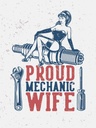 Holzschild 40x30 cm Pinup Proud mechanic wife Pin Up