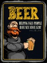 Holzschild 40x30 cm Beer Helping ugly people have Sex