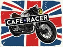 Holzschild 30x40 cm Motorcycle Cafe Racer Motorrad UK Auto Garage Werkstatt
