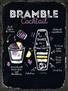 Holzschild 40x30 cm Bramble Cocktail Recipe Essen Trinken