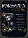 Holzschild 40x30 cm Margarita Cocktail Recipe Essen Trinken
