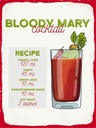 Holzschild 40x30 cm Bloody Mary Cocktail Recipe Essen Trinken