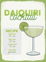 Holzschild 40x30 cm Daiquiri Cocktail Recipe Essen Trinken