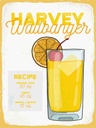 Holzschild 40x30 cm Harvey Wallbanger Cocktail Recipe Essen Trinken