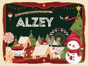 Holzschild 30x40 cm Weihnachtsgrüße aus ALZEY Weihnachten