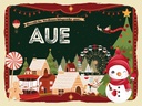 Holzschild 30x40 cm Weihnachtsgrüße aus AUE Weihnachten