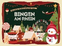 Holzschild 30x40 cm Weihnachtsgrüße aus Bingen am Rhein Weihnachten