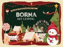 Holzschild 30x40 cm Weihnachtsgrüße aus Borna bei Leipzig Weihnachten