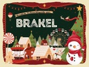 Holzschild 30x40 cm Weihnachtsgrüße aus BRAKEL Weihnachten