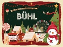 Holzschild 30x40 cm Weihnachtsgrüße aus Bühl Weihnachten Fest