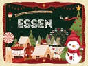 Holzschild 30x40 cm Weihnachtsgrüße aus ESSEN Weihnachten