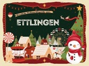 Holzschild 30x40 cm Weihnachtsgrüße aus Ettlingen Weihnachten