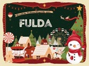 Holzschild 30x40 cm Weihnachtsgrüße aus Fulda Weihnachten Fest