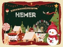 Holzschild 30x40 cm Weihnachtsgrüße aus HEMER Weihnachten