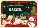 Holzschild 30x40 cm Weihnachtsgrüße aus KASSEL Weihnachten