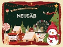 Holzschild 30x40 cm Weihnachtsgrüße aus NEUSÄß Weihnachten