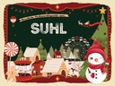 Holzschild 30x40 cm Weihnachten Grüße aus SUHL