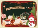 Holzschild 30x40 cm Weihnachten WARM CHRISTMAS GREETINGS