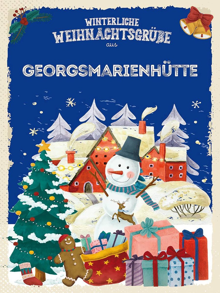 Holzschild 40x30 cm Weihnachtsgrüße GEORGSMARIENHÜTTE