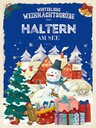 Holzschild 40x30 cm Weihnachtsgrüße aus HALTERN AM SEE