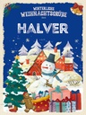 Holzschild 40x30 cm Weihnachtsgrüße aus HALVER