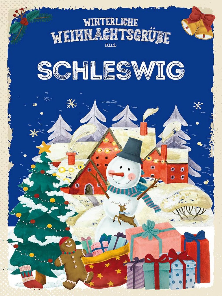 Holzschild 40x30 cm Weihnachtsgrüße SCHLESWIG