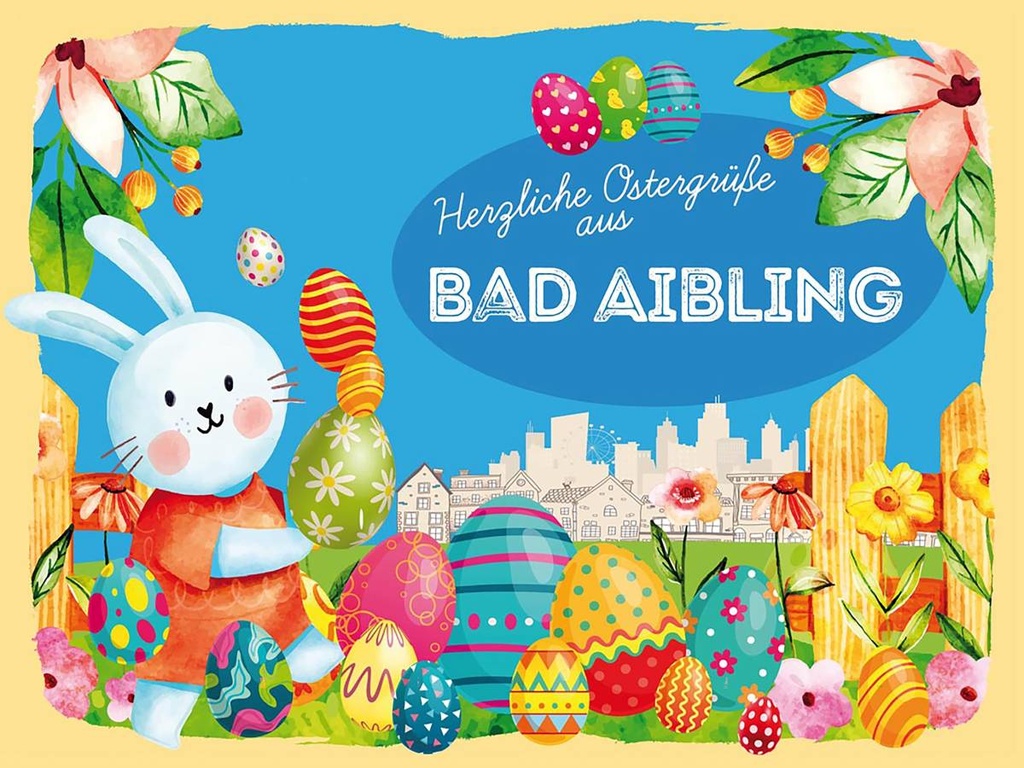 30x40 cm Ostern Ostergrüße BAD AIBLING