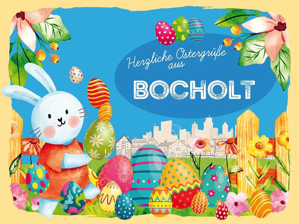 Holzschild 30x40 cm Ostern Ostergrüße BOCHOLT