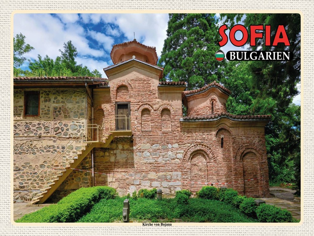 Holzschild 30x40 cm Sofia Bulgarien Kirche von Bojana Bildmotiv Reisemotiv Abenteuer Reisen