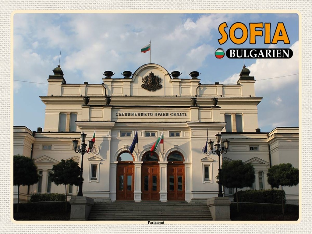 Holzschild 30x40 cm Sofia Bulgarien Parlament Bildmotiv Reisemotiv Abenteuer Reisen