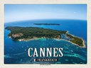 Holzschild 30x40 cm Cannes Frankreich Ile Sainte-Marguerite