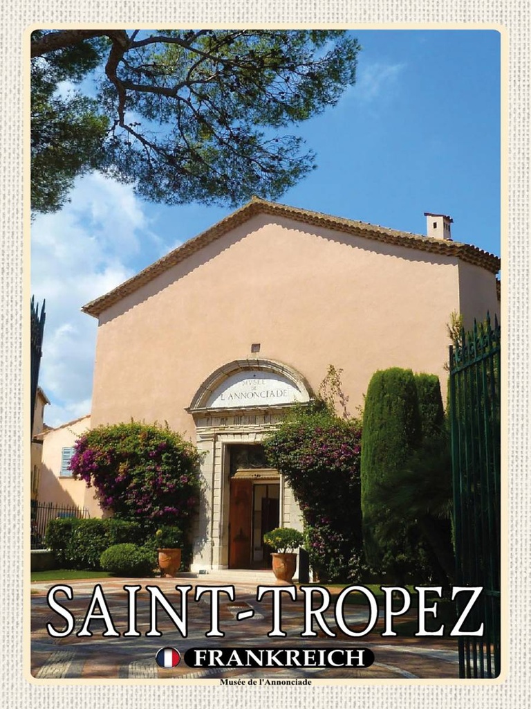Holzschild 40x30 cm Saint-Tropez Frankreich Musée l'Annonciade