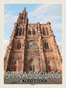 Holzschild 40x30 cm Strasbourg Frankreich Münster