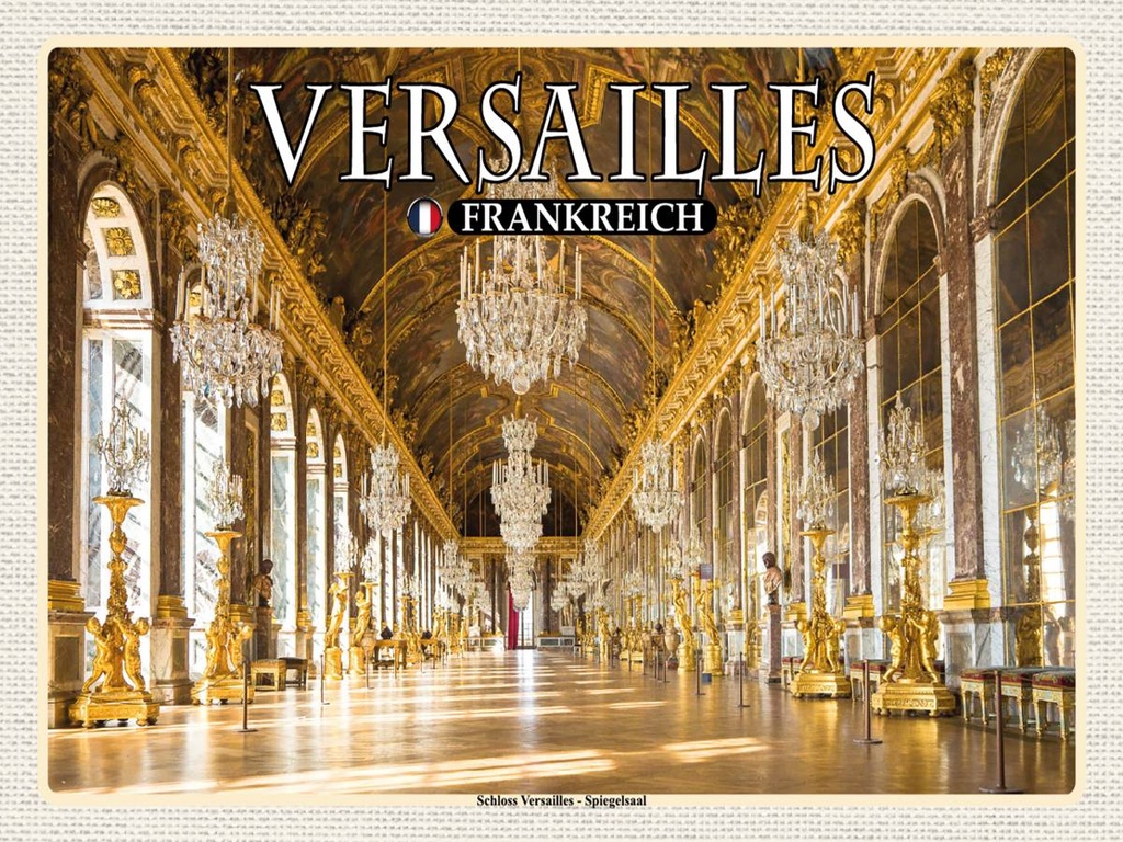 Holzschild 30x40 cm Versailles Frankreich Schloss Versailles