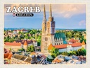 Holzschild 30x40 cm Zagreb Kroatien Kathedrale Bischofskirche Bildmotiv Reisemotiv Abenteuer Reisen