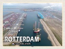 Holzschild 30x40 cm Rotterdam Niederlande Hafen Schiffe Bildmotiv Reisemotiv Abenteuer Reisen