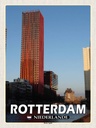 Holzschild 40x30 cm Rotterdam Niederlande Roter Apfel Bildmotiv Reisemotiv Abenteuer Reisen