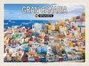 Holzschild 30x40 cm Gran Canaria Spanein Las Palmas Stadt Bildmotiv Reisemotiv Abenteuer Reisen