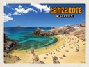 Holzschild 30x40 cm Lanzarote Spanien Playa Blanca Strand Meer Bildmotiv Reisemotiv Abenteuer Reisen