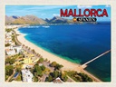 Holzschild 30x40 cm Mallorca Spanien Port de Pollenca Meer Bildmotiv Reisemotiv Abenteuer Reisen