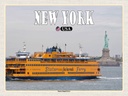 Holzschild 30x40 cm New York Reisen USA Staten Island Ferry Fähre Bildmotiv Reisemotiv Abenteuer