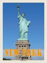 Holzschild 40x30 cm New York Statue of Liberty Freiheitsstatue Bildmotiv Reisemotiv Abenteuer Reisen