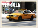 Holzschild 30x40 cm New York USA Taxi Straßen Bildmotiv Reisemotiv Abenteuer Reisen