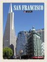 Holzschild 40x30 cm San Francisco USA Transamerica Pyramid Bildmotiv Reisemotiv Abenteuer Reisen