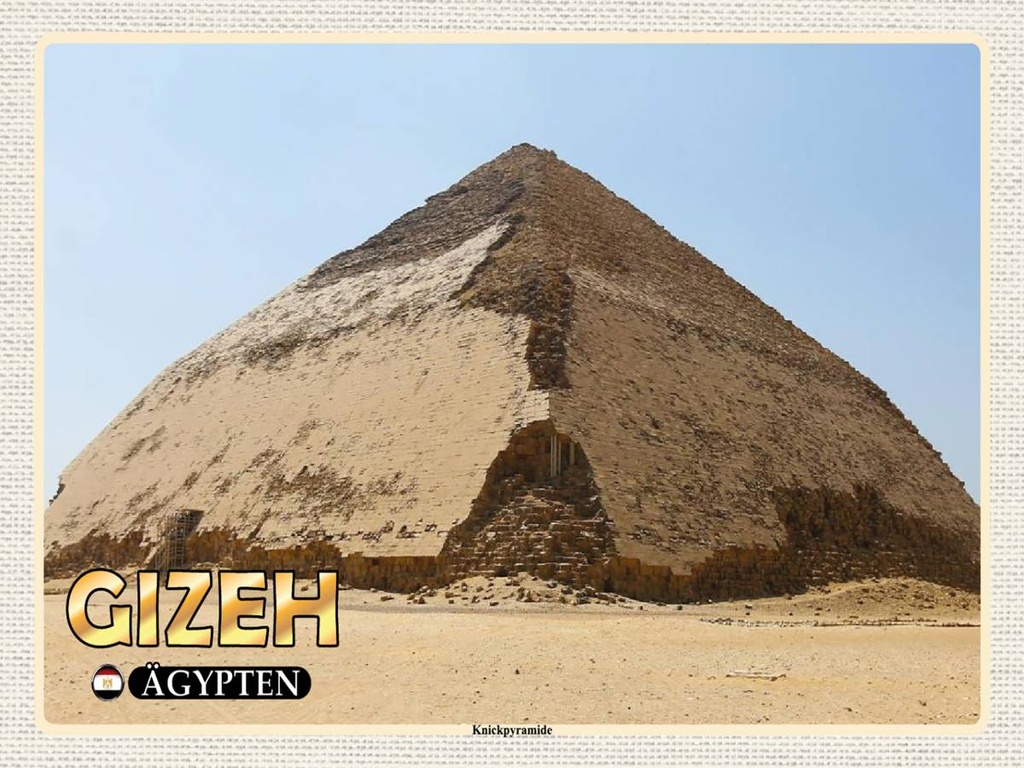 Holzschild 30x40 cm Gizeh Ägypten Knickpyramide Bildmotiv Reisemotiv Abenteuer Reisen