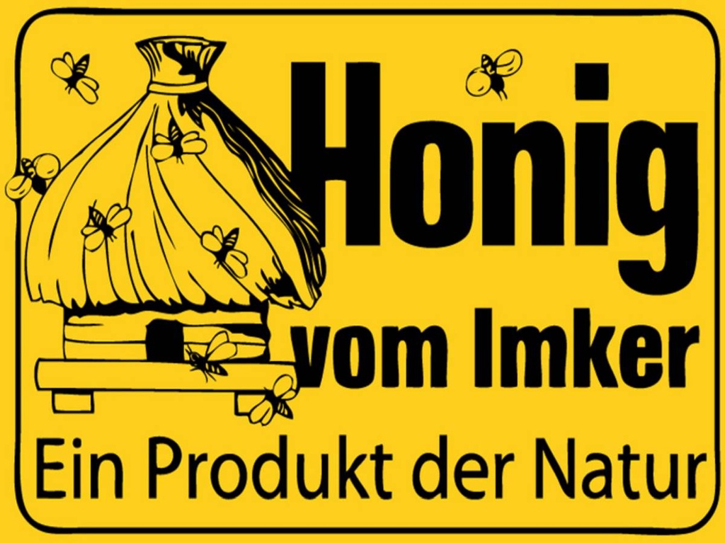 Holzschild 30x40 cm honig vom Imker Naturprodukt